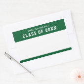 Uitbewerkbare kleuren Stijlklasse Reunion Naam Rechthoekige Sticker (Envelop)