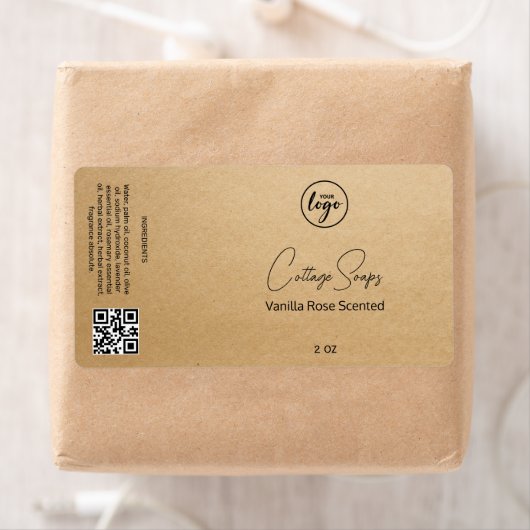 Uitbewerkbare Kraft Paper Soap Packaging Labels (Insitu)