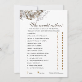 Uitbewerkbare vragen Rustige Vrijgezellenfeest gam Kaart