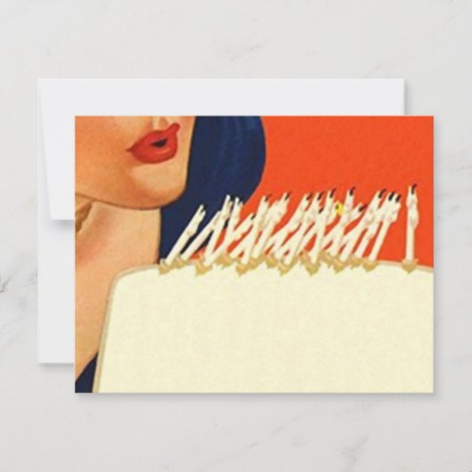 Uitblazen Kandles Woman's Birthday Party nodigt ui Kaart (Voorkant)