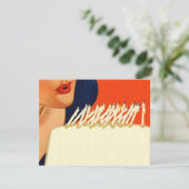 Uitblazen Kandles Woman's Birthday Party nodigt ui Kaart (Staand voorkant)