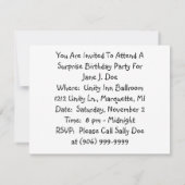 Uitblazen Kandles Woman's Birthday Party nodigt ui Kaart (Achterkant)