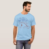 Uitblazing van T-shirt van de Nautische gradiënt v (Voorkant volledig)