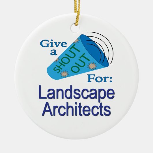 Uitblinken voor landschapsarchitecten keramisch ornament (Voorkant)