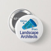Uitblinken voor landschapsarchitecten ronde button 5,7 cm (Voorkant /achterkant)
