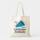 Uitblinken voor landschapsarchitecten tote bag (Achterkant)