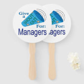 Uitblinken voor managers handwaaier (Voorkant en achterkant)
