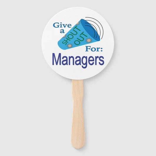 Uitblinken voor managers handwaaier (Voorkant)