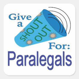 Uitblinken voor paralegals vierkante sticker