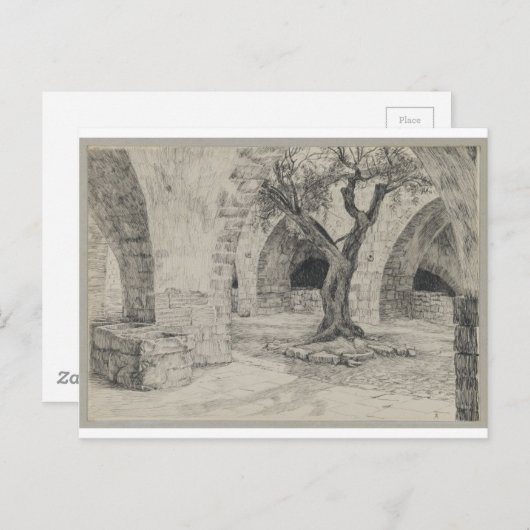 Uitbouw van het Armeense Convent Jeruzalem Briefkaart (Voorkant / Achterkant)