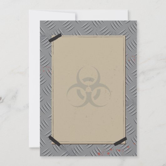 Uitbraak Zombie Uitnodiging door Halloween geïnfec (Achterkant)