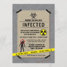 Uitbraak Zombie Uitnodiging door Halloween geïnfec