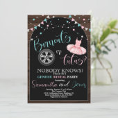 Uitbranders of Tutus Geslacht Onthulling Feestje Kaart (Staand voorkant)