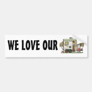 Uitbreidbare hybride aanhangwagen bumpersticker