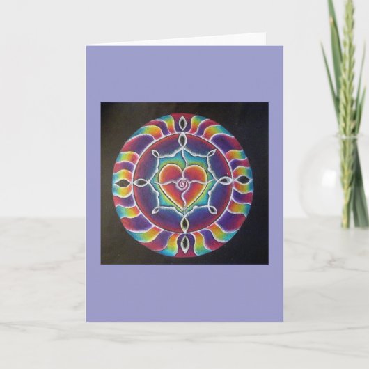 Uitbreidend hart Mandala Wenskaart Kaart (Voorkant)
