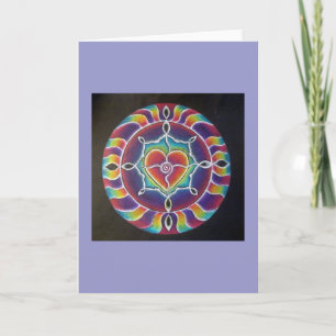 Uitbreidend hart Mandala Wenskaart Kaart