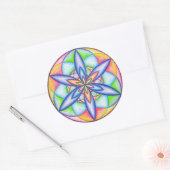 Uitbreidende Bloemmacht Ronde Sticker (Envelop)