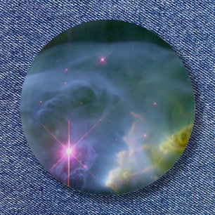 Uitbreidende Bubble Hemelse Ruimte Foto Ronde Button 5,7 Cm