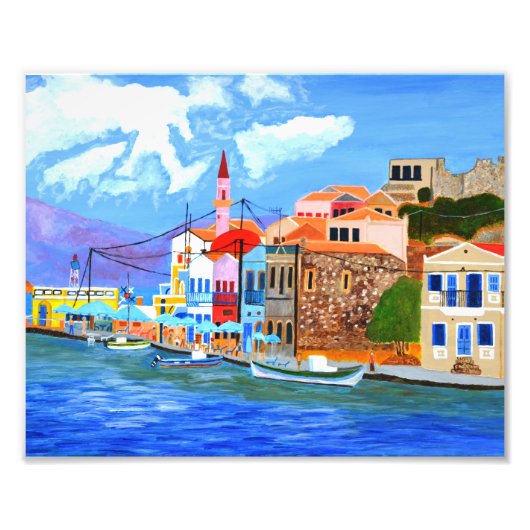 Uitbreiding van de Griekse kustfoto Foto Afdruk (Voorkant)