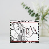 "Uitbreidingen van DIVAtude-briefkaarten" Briefkaart (Staand voorkant)