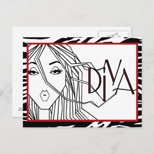 "Uitbreidingen van DIVAtude-briefkaarten" Briefkaart (Voorkant / Achterkant)