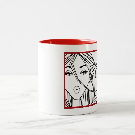 "Uitbreidingen van DIVAtude-Mokken" Tweekleurige Koffiemok (Center)