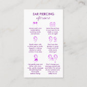 Uitbreidingen van instructies voor doorboren visitekaartje (Achterkant)