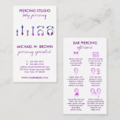 Uitbreidingen van instructies voor doorboren visitekaartje (Voorkant / Achterkant)