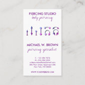 Uitbreidingen van instructies voor doorboren visitekaartje (Voorkant)