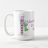 Uitbreken van de Marshmallows - Winterthermometer Koffiemok (Links)