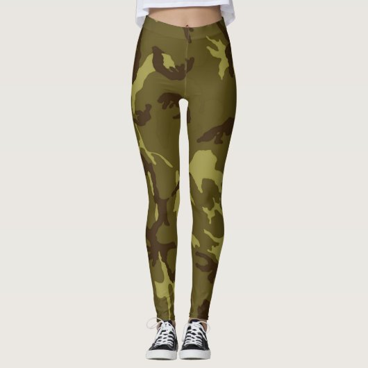 Uitbundig Sassy Girl Sexy Mocha Camo Leggings (Voorkant)