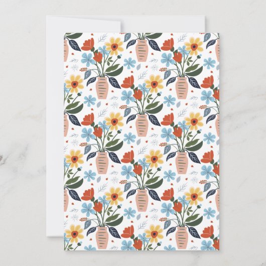 Uitbundige Blossom Jubilee Verjaardag Kaart (Achterkant)