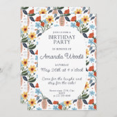 Uitbundige Blossom Jubilee Verjaardag Kaart (Voorkant / Achterkant)