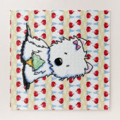 Uitbundige Kers Westie Legpuzzel (Horizontaal)