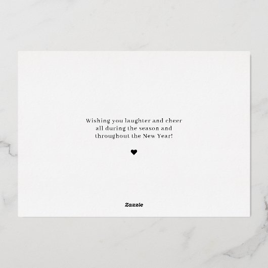 Uitbundige Kerst Kaart Kerstkaart Foliekaart (Achterkant)