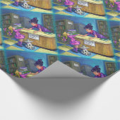 Uitchecken bibliotheek cadeaupapier (Hoek)