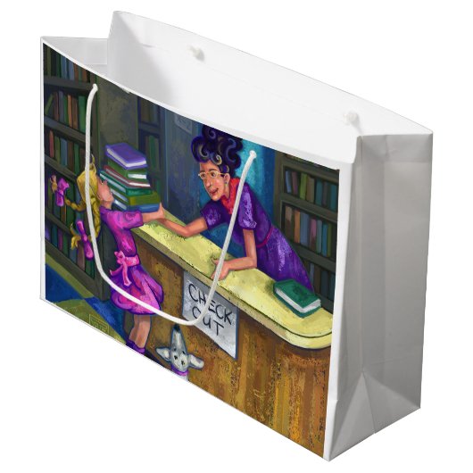 Uitchecken bibliotheek groot cadeauzakje (Voorkant Gekanteld)