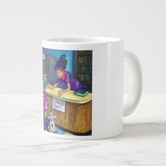 Uitchecken bibliotheek grote koffiekop (Voorkant rechts)