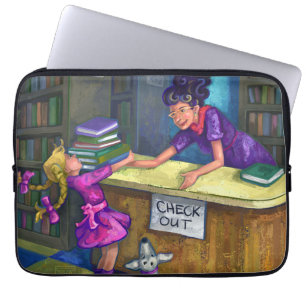 Uitchecken bibliotheek laptop sleeve