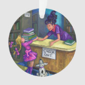 Uitchecken bibliotheek ornament (voorkant)