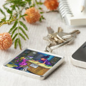 Uitchecken bibliotheek sleutelhanger (Zijkant)