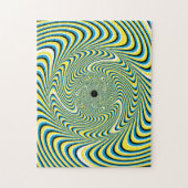 Uitdagend blauw en geel optisch lichtpuzzel legpuzzel (Verticaal)