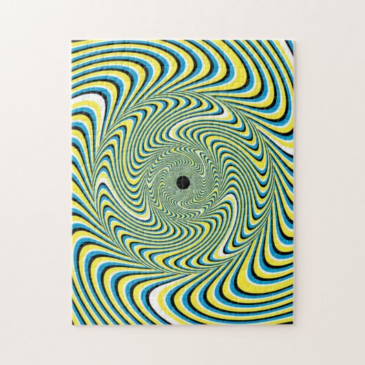 Uitdagend blauw en geel optisch lichtpuzzel legpuzzel (Verticaal)