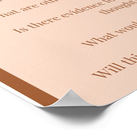 Uitdagend negatief Poster CBT-therapie (Hoek)