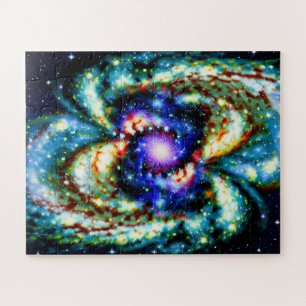 Uitdagend universum blauw en paars kosmische plezi legpuzzel