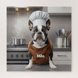 Uitdagende Boston Terrier Gepersonaliseerde Legpuzzel
