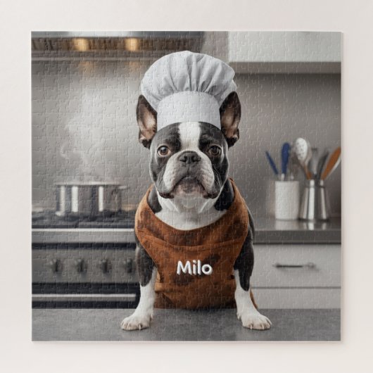 Uitdagende Boston Terrier Gepersonaliseerde Legpuzzel (Verticaal)
