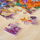 Uitdagende Collage Kunst Bloemen Puzzel (Zijkant)