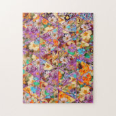 Uitdagende Collage Kunst Bloemen Puzzel (Verticaal)