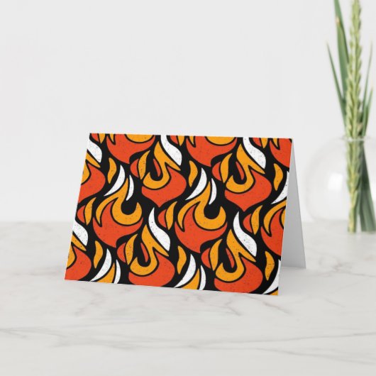 Uitdagende Fire Graphic Herhaling Kaart (Voorkant)